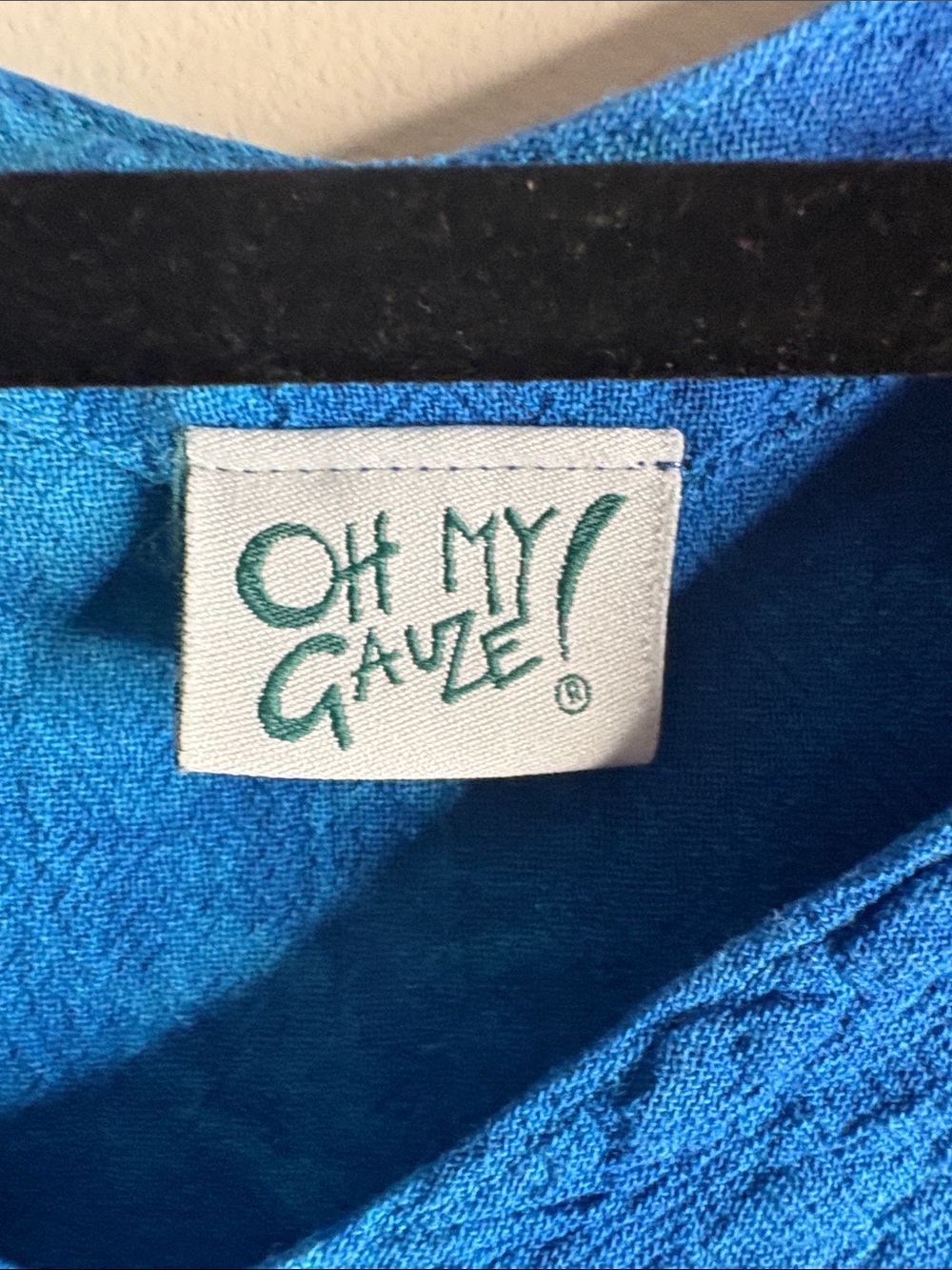 Oh My Gauze! Electric Blue V-Neck Tunic - Picture 2 of 8